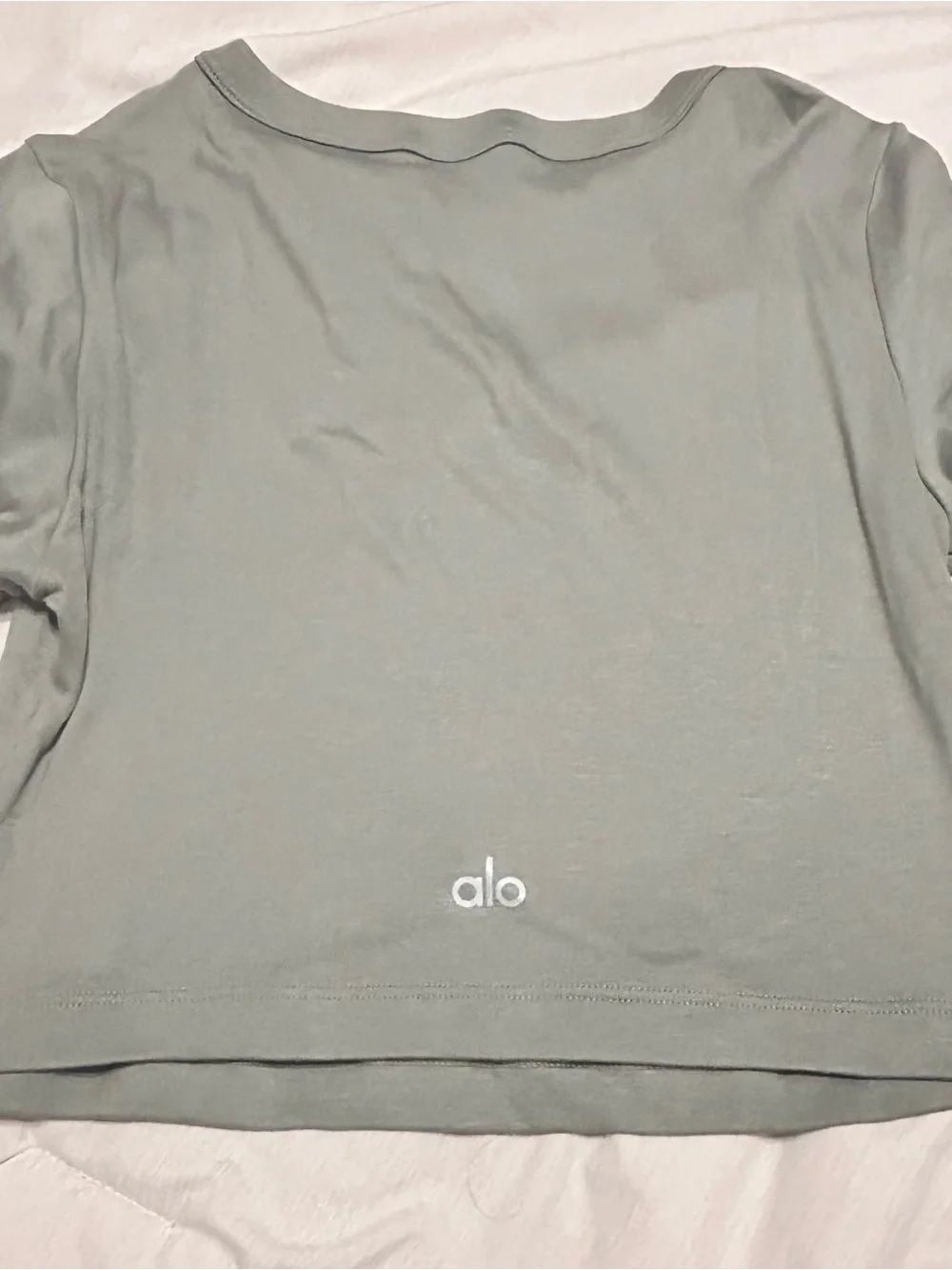 ALO Yoga Short Sleeve Crop Top in Sage